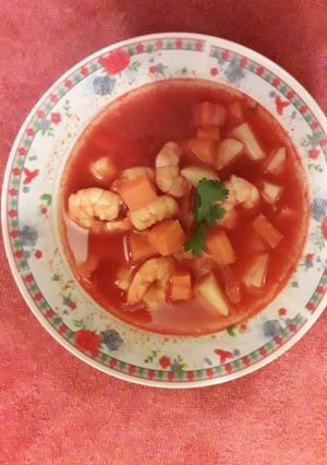 Una foto de Caldo de camarón (sencillo)