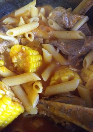 Una foto de Guiso de fideo con choclo