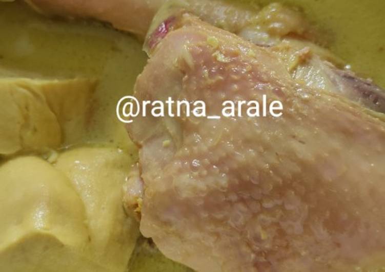 Resep @MANTAP Opor tahu ayam kuning masakan rumahan simple