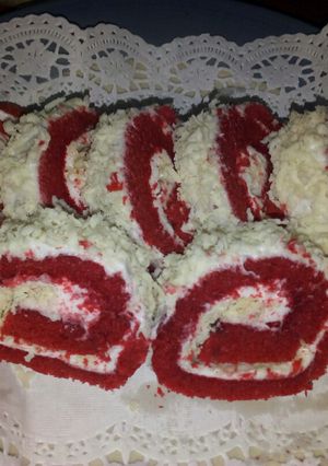 Foto resep Roll cake red velvet cheese