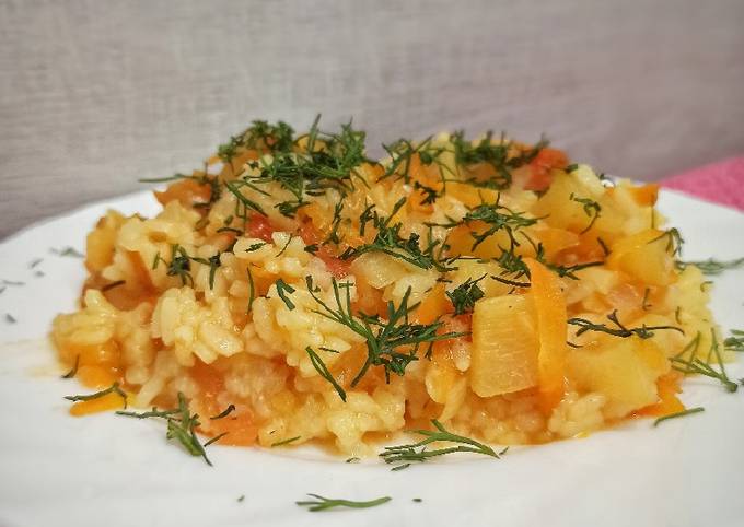 Овощная паэлья (или рагу с рисом)