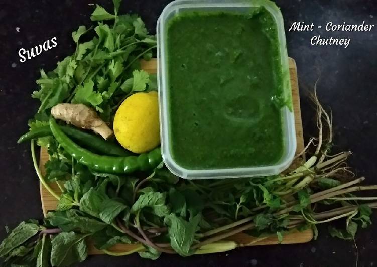 Simple Way to Make Speedy Spicy Mint Coriander Chutney