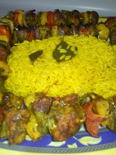 صورة لوصفة الشيش طاووق الخطير مع الرز الاصفر