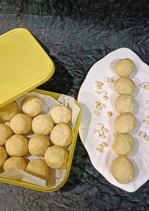 A picture of Roasted Gram and nuts Laddoo / Protein Laddoo / Gram Truffles.