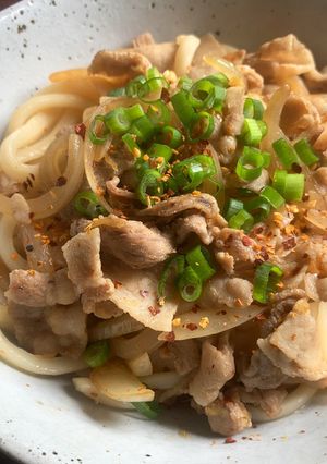 A picture of Ginger Pork Udon.