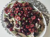 Σαλάτα με συκώτι και κεράσια