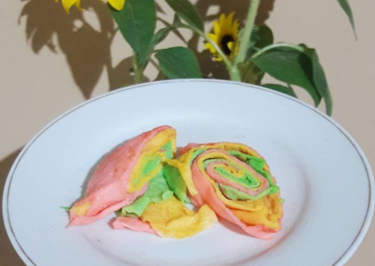 Langkah Mudah untuk Menyiapkan Rainbow Egg (Telur Pelangi) kreasi bekal anak sekolah by Syahab, Sempurna