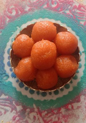 A picture of Motichoor Boondi Ladoo.