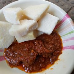 A picture of Boiled yam.