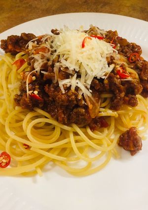 Foto resep Spaghetti Bolognese Hallal