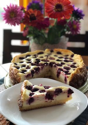 O poză a rețetei Cheesecake cu mure.