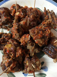 A picture of Peppered goat meat.