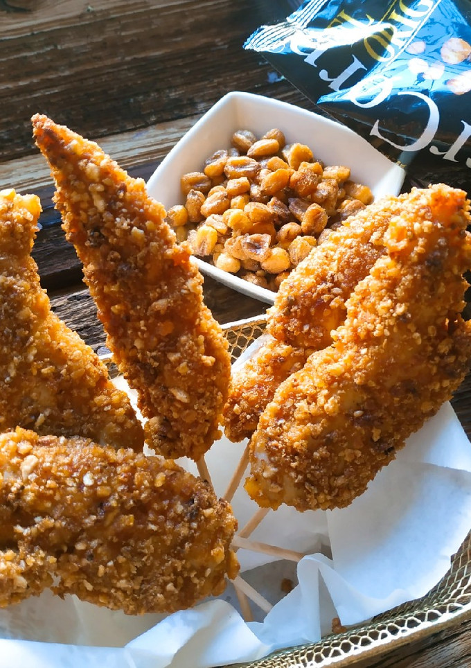 Una foto de Solomillos de pollo con kikos