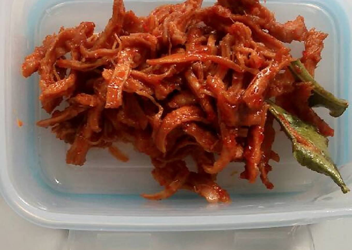 Suwir ayam balado saus tiram