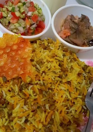 عکسی از دستور عدس پلو دشت مغان
