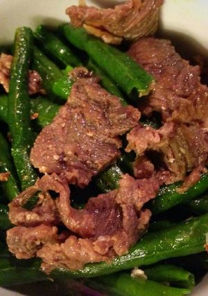 Hình của món Đậu đũa xào thịt bò.