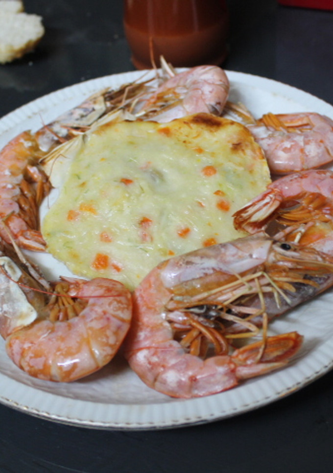 Una foto de Vieiras con gambas