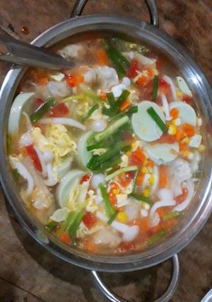 Hình của món Súp xủi cảo thập cẩm.