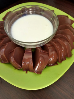 Foto resep Puding Cokelat Kuning Telur dan Vla Susu