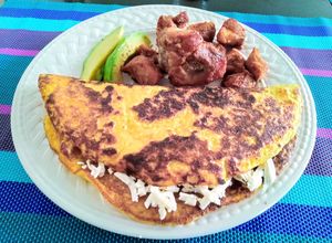 Una foto de Cachapas con cerdo y queso👍🇵🇪