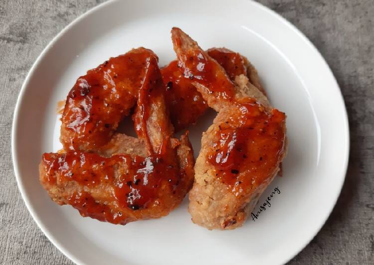 Resep 39. Chicken wings blackpepper sauce, Sempurna