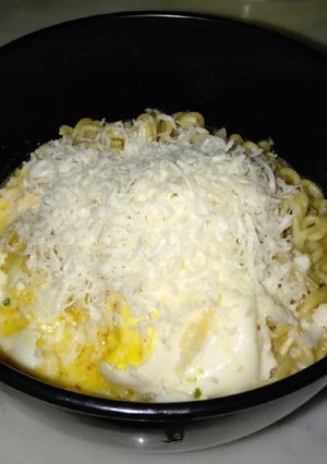 Foto resep Mie Kuah Susu Keju/Carbonara