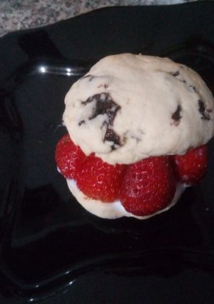 Une photo de Cookies aux fruits secs et aux fraises