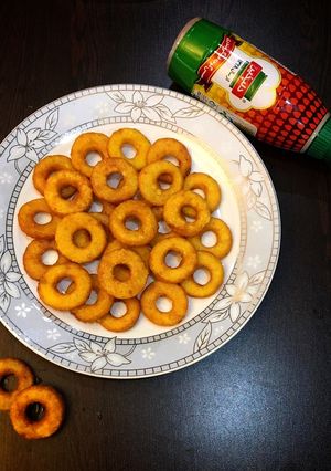 عکسی از دستور پفک سیب زمینی حلقه ای😍