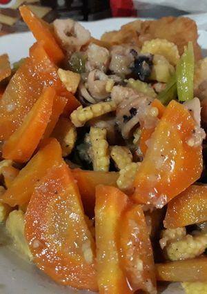 Foto resep Capcay cumi udang