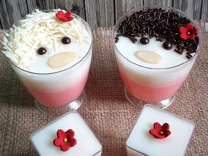 Resep 262. Silky Pudding Susu Strawbery Anti Gagal