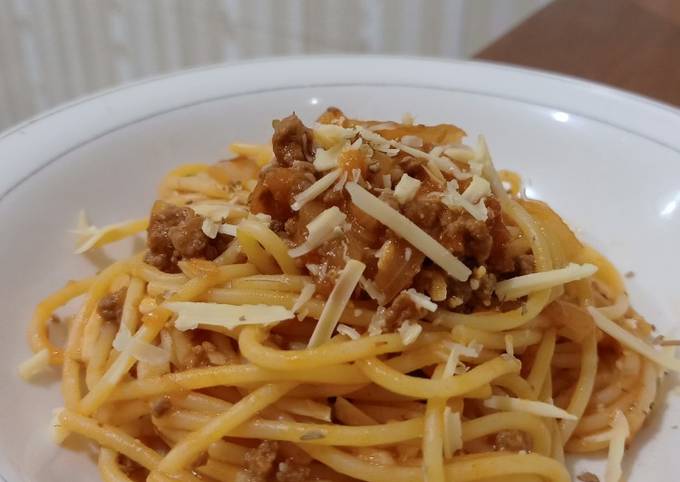 Bagaimana cara membuat Spaghetti Bolognese (Homemade Sauce) Pasti Enak  nagih banget