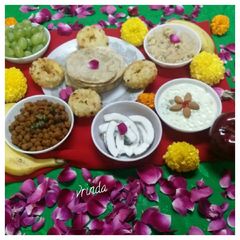 A picture of Bhog ki thali.