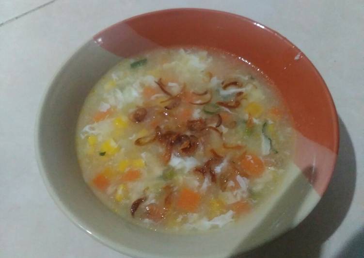 Resep Sup jagung seadanya Lezat