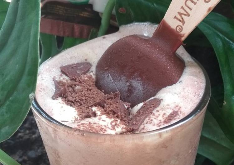 Cappuccino Ice Float instant (tips aduk)