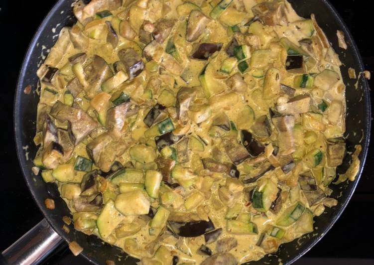 Comment Servir Curry d’aubergines et courgettes