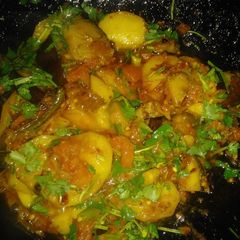 Aloo baigan ki bhujya A picture of Aloo baigan ki bhujya.