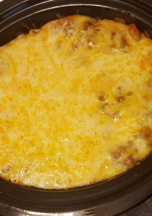 A picture of Sharon's Slow Cooker Baked Ziti.