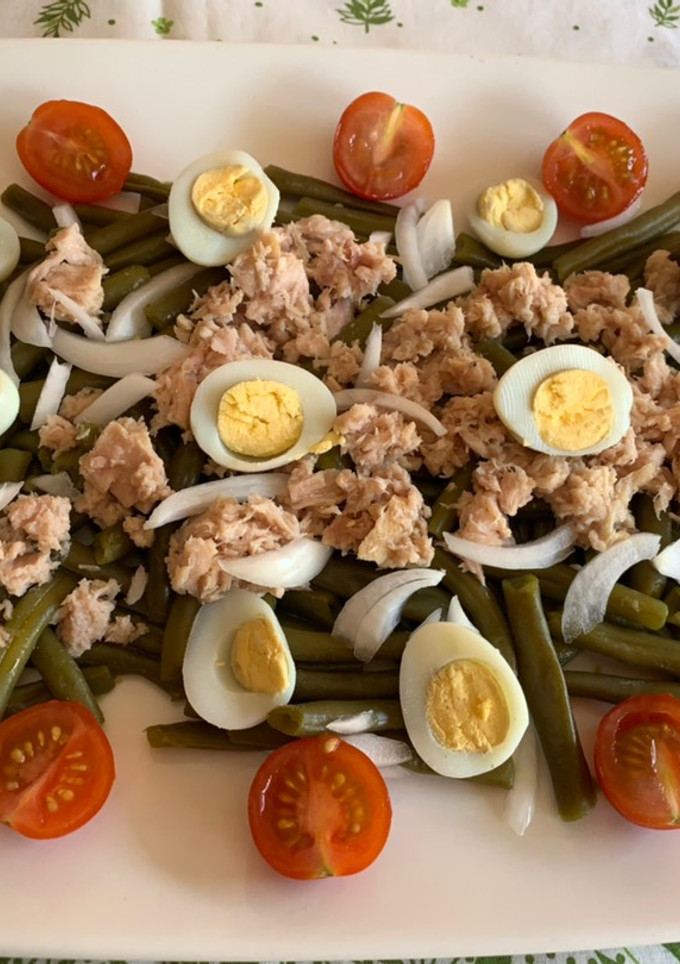Una foto de Ensalada de judías verdes