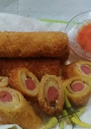 Foto resep Breadsos (roti sosis) roll