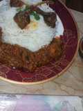 Alu began with white zeera rice