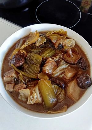 รูปของ หมูสามชั้นตุ๋นผักกาดดอง