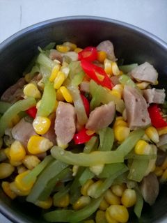 Foto resep Tumis labu jagung manis bakso