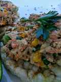 Vegetales con salsa mostaneza tipo rancho!