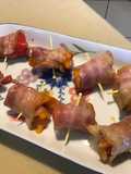 Roulés apéro poivrons grillés,pancetta corse et parmesan