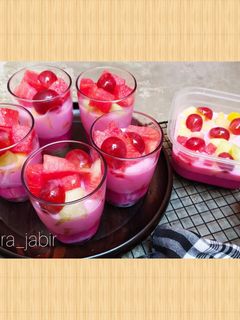Foto resep Puding Naga Topping Sop Buah #46