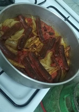 صورة لوصفة صينية نقانق بالخضار