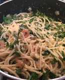 Espagueti con camarones