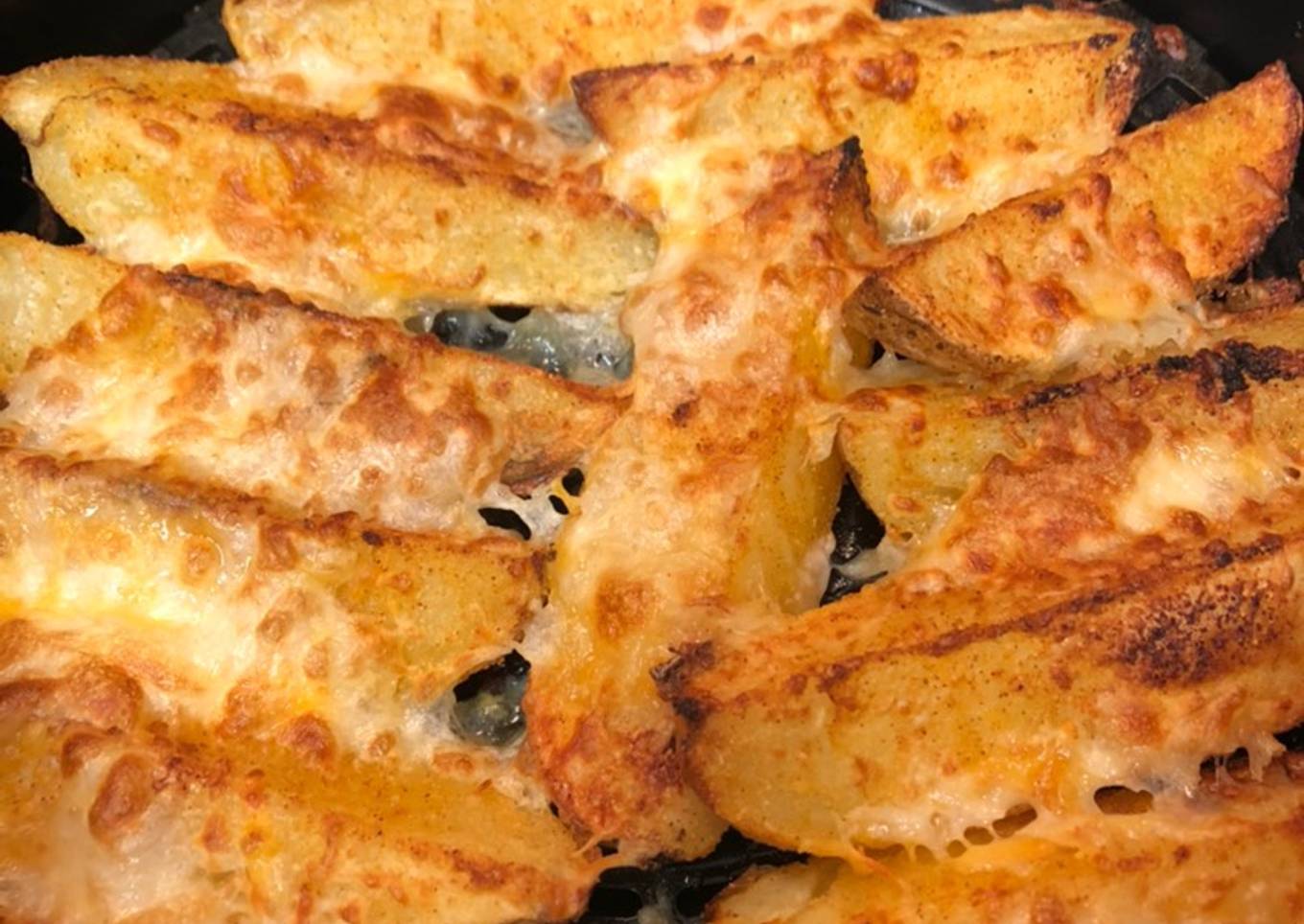 15 minute cheesy potato wedges