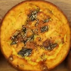 A picture of Gujrati Handvo exceptionally a rich protein recipe.