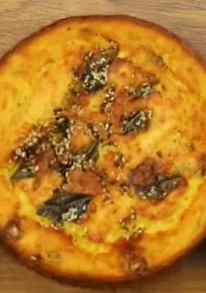 A picture of Gujrati Handvo exceptionally a rich protein recipe.